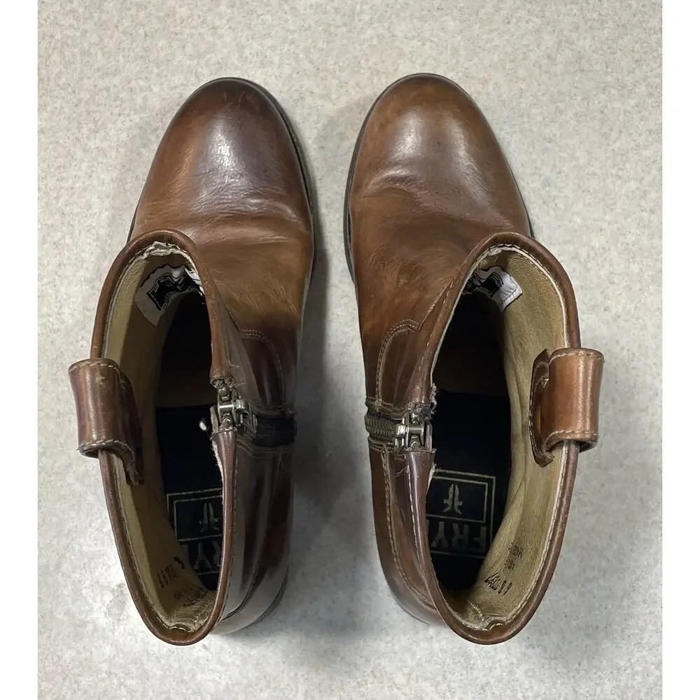Women's Size 6B Frye Boots Melissa Button Short Brown Riding Style 77897-Western - Picture 4 of 13